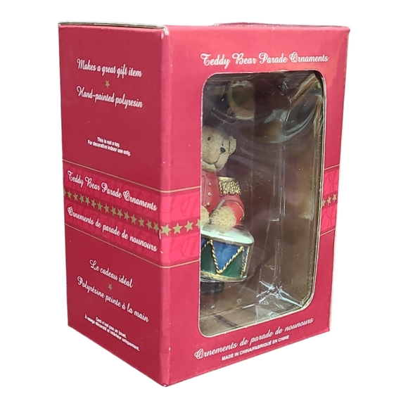 NIB Vintage 90's Teddy Bear Parade Ornaments (Snare Drum) Rare - Picture 4 of 11